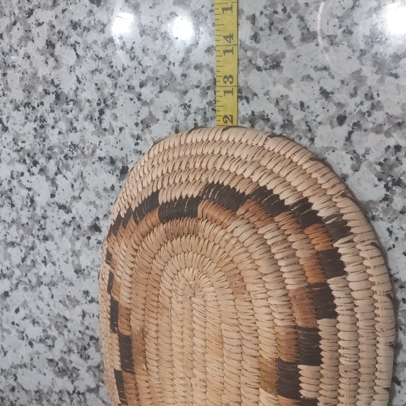 Vintage Native American Tohono O Odham Basket Star Oval Design - Picture 7 of 13